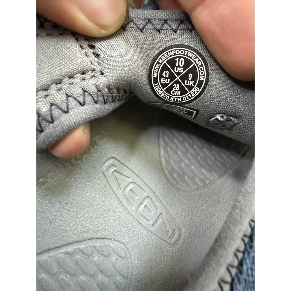 KEEN CNX Sandals Mens Size 10 Blue Waterproof Slip-On Hiking Bungee Lace